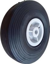 Roda em PP 350X4 (27cm) Pneu de Borracha Maciça Furo Passante 3/4' - P350X4MF34