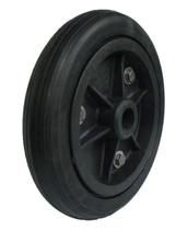 Roda em PP 9" Pneu de Borracha p/ Eixo 3/4", Para Carrinho Armazém, Carga, Lanches - P9F34
