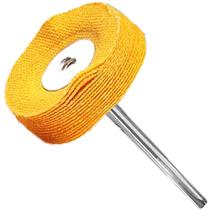 Roda Feltro Flanela 22Mm Haste 2.35Mm Polir Micro Retífica