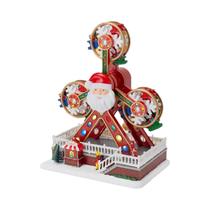 Roda Gigante De Natal Animada Com LED, Decoração Com Rosto Do Papai Noel, Música E Rotação, Enfeite Roda Gigante De Natal Animada Com LED, Decoração Com Rosto Do Papai Noel, Música E Rotação, Enfeite