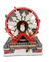 Roda Gigante Natalina Giratória Musical com luzes Casal na Neve
