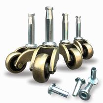 Roda giratória de esferas com haste giratória LUXUOSO em latão antigo 160 kg