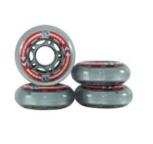 Roda Inline Traxart Fitness 64mm/78A Cinza/Vermelho (JOGO)