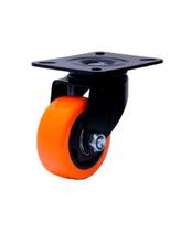 Roda Laranja Rodízio Giratório Resistente Industrial Colson