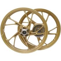 Roda Liga Leve 1.85X18/2.15X18 - Titan - Freio DISCO DOURADA