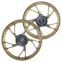 Roda Liga Leve Magna Titan 150 KS 04 A 13 Dourada Pe De Galinha Tambor