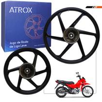 Roda Liga Leve Pop 100/ Pop 110 Freio a Lona 6 Pontas Preto Atrox