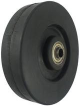 Roda Maciça 6' (15cm) Em Borracha C/ Rolamento 15mm C/ Manga P/ 1/2" - BM614E15