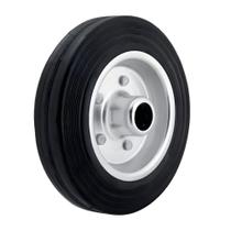 Roda Maciça De Borracha Sem Camara 9 Polegada Aro Metálico