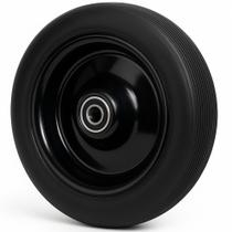 Roda Maciça Pu 3.25x8 Carrinho De Carga Mão C/ Rolamento Esfera 25mm Não Fura