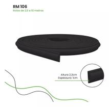 Roda Meio de Eva Boiserie Autocolante Preto Meu Rodapé 2,3cm - 20m