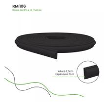 Roda Meio de Eva Boiserie Autocolante Preto Meu Rodapé 2,3cm - 5m