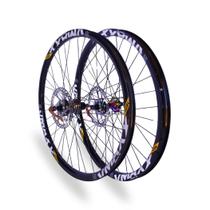 Roda Montada 26 Vmaxx Preta Cubo Barulhento K7 HG Camaleao 36f (par)