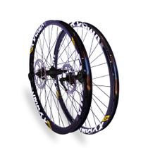 Roda Montada 26 Vmaxx Preta Cubo Barulhento K7 HG Preto 36f (par)