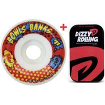 Roda Moska 58mm 53d Bowl Banks + Rolamento Dizzy Rolling