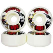 Roda Moska Skate Rock 55mm Branca Dureza 53D