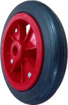 Roda Nucleo Em PP Star 9" (23cm) Pneu de Borracha Furo Passante 7/8" - PPS9F78
