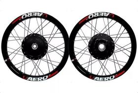 Roda Par Alumínio Aro Aero Viper Fan 125 09 á 18 Raios 4mm