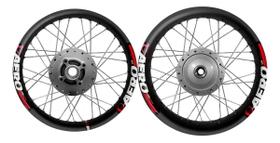 Roda Par Fan 125 2009 À 2018 Alumínio Preto Fosco Viper Aero Preto Roda Par Fan 125 2009 À 2018 Alumínio Preto Fosco Viper Aero Preto
