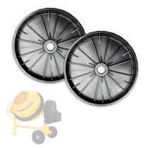 Roda Para Betoneira Plástica Menegotti 250/400L Prime 370MM 1 ou 2 Unidades Polipropileno Cor Preta Roda Para Betoneira Plástica Menegotti 250/400L Prime 370MM 1 ou 2 Unidades Polipropileno Cor Preta