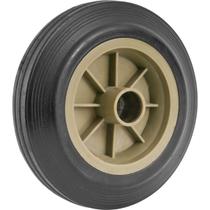 Roda para Carrinho de Carga Vonder CCV 0100 CCV 0150 6" 152mm 25kg Eixo 12mm Borracha Preta