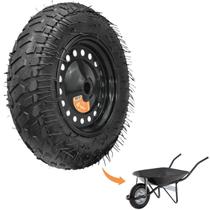 Roda Para Carriola Carga 150kg 328-8 Carrinho - Furo Passado