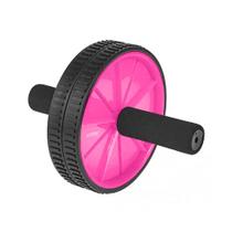 Roda para Exercício Abdominal Lombar Exercise Wheel Rosa - Liveup