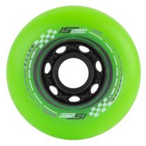 Roda para patins 80mm is cor verde (jg c 4)