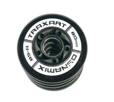 Roda para patins 80mm traxart dynamix cor preto (jg c 4)