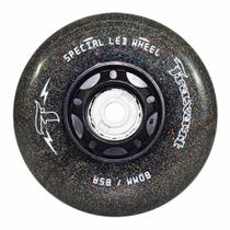 Roda para patins 80mm traxart led/glitter cor grafite (jg c 4)