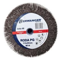 Roda Pg de Lixa com Rosca M14x100x100mm Grão 60 - 1220 - Berwanger