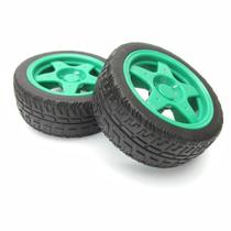 Roda + Pneu 65Mm P/ Robótica Arduino