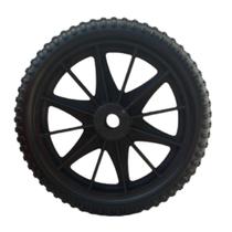 Roda Pneu Maciço com Aro Estrela para Carrinhos Manuais e de Carga kit com 2 unidades