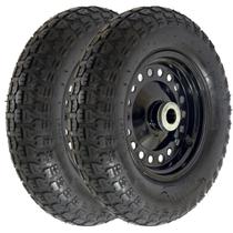 Roda Pneumática 2PR 350-8 Rolamento Rolete - Kit 2 unidades Roda Pneumática 2PR 350-8 Rolamento Rolete - Kit 2 unidades