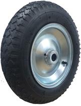 Roda Pneumatica 350x8 Zincada Rolamento de Rolete 1" CZ350X8PR