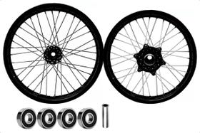 Roda Preto Par Lander Tenere 250mm Rolamentos 4mm