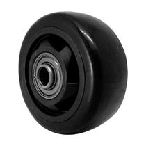 Roda pvc preto 3 pol 80kg p/ rodízio