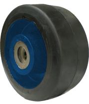 Roda RB 6X3 de Ferro Revestida em Borracha Rolamento Rolete 1" - RB6X3R1