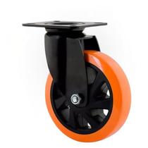 Roda reforcada yesnio giratoria dourada yf50101 de pu 5 polegadas
