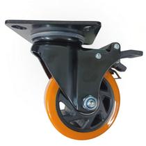 Roda reforcada yesnio giratoria yf50201 de pu 2.0 polegadas com freio