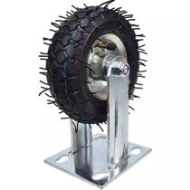 Roda Rodinha Carrinho De Carga Armazém Fixo Pneumática 6x2 Reforçada 150kg