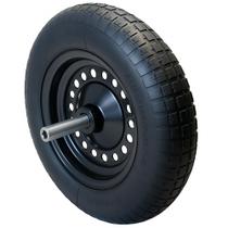 Roda Rodinha Carrinho Mão Carriola Carga 3.25-8 Completa + Eixo 1pol 200kg