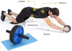 Roda Rodinha Rolo Para Exercícios Abdominal Lombar Ombros Treino Em Casa Academia Fitness com postagem rapida - Online