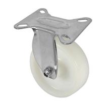 Roda rodízio fixo nylon inox 4 polegadas 100 mm 90kg