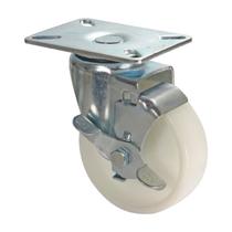 Roda rodízio giratório freio nylon inox 3 polegada 75mm 70kg