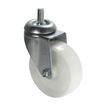 Roda rodízio giratório rosca nylon inox 4 polegad 100mm 90kg