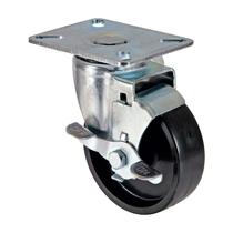 Roda rodízio polipropileno 3 poleg 75mm giratório freio 60kg Roda rodízio polipropileno 3 poleg 75mm giratório freio 60kg