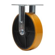 Roda rodízio poliuretano moldado ferro pu 8 pol fixo 400kg