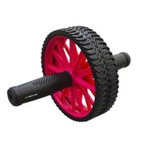 Roda Rolo Rodinha Para Exercícios Rosa Abdominal Lombar Academia Fitness Cross Reforçado