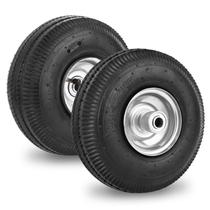 Roda RRQ 4.10/3.50-4 Pneumática 10" com Rolamento 5/8" - Kit com 2 Unidades Roda RRQ 4.10/3.50-4 Pneumática 10" com Rolamento 5/8" - Kit com 2 Unidades